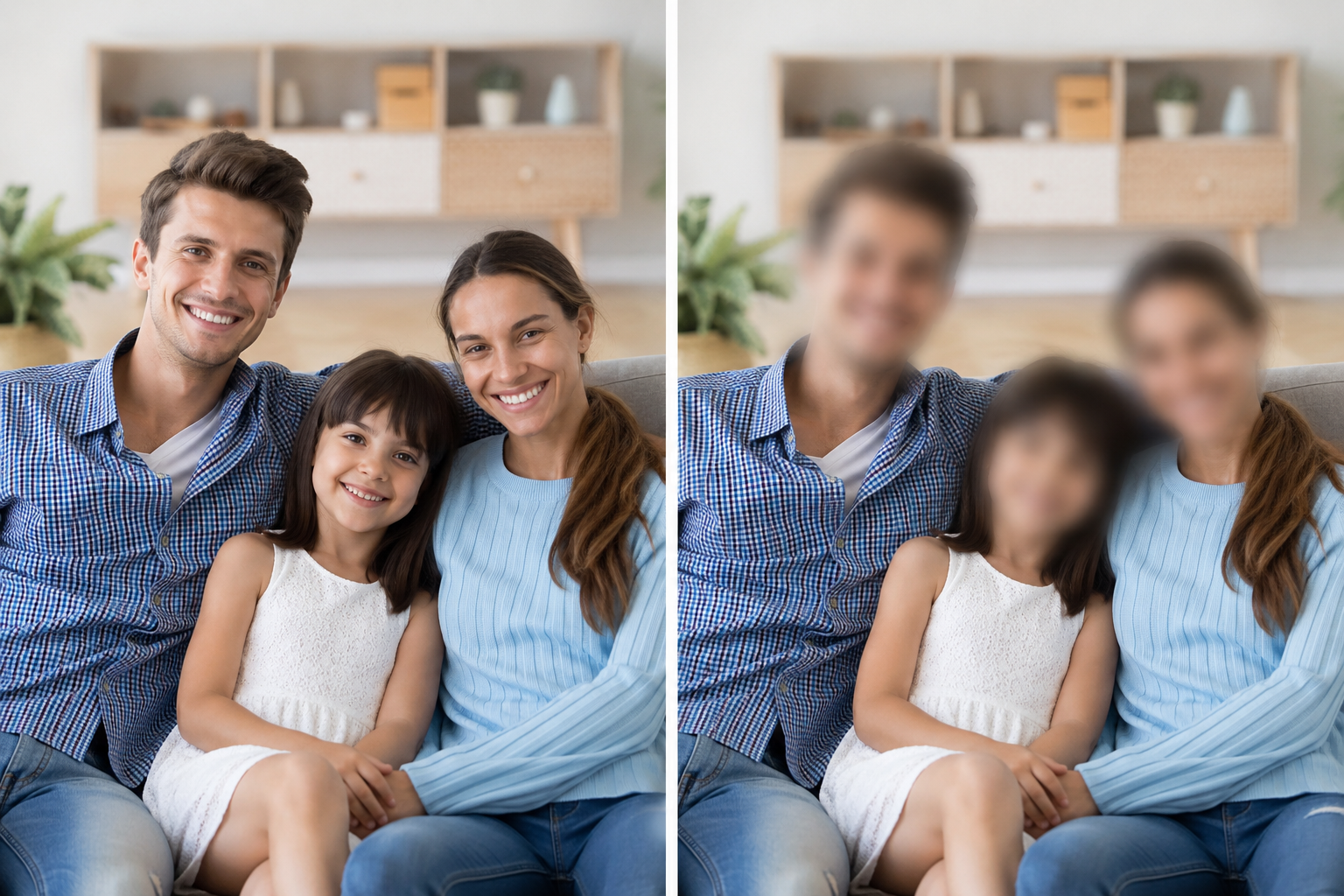 Face blur in photos