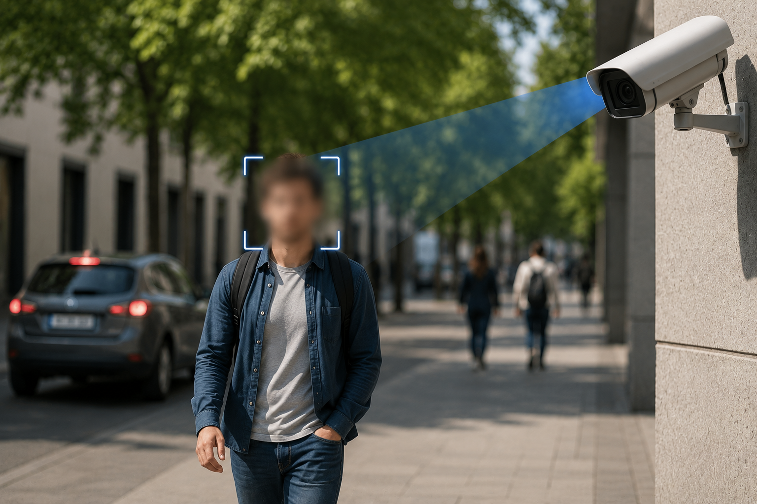 Blur faces and license plates for EU-facing content
