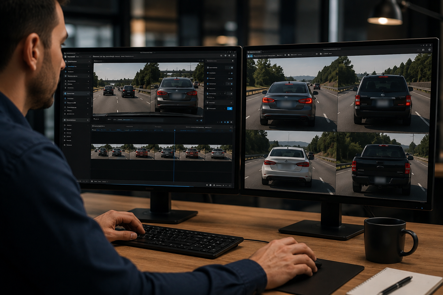 Blur license plates in dashcam video automatically