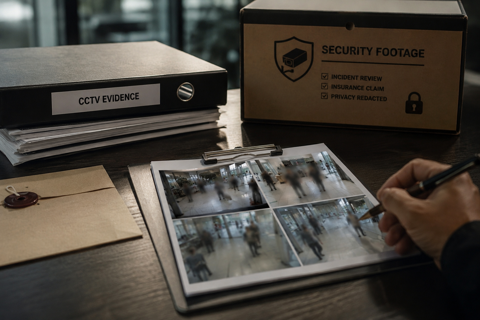 Prepare CCTV clips for insurance and incident review
