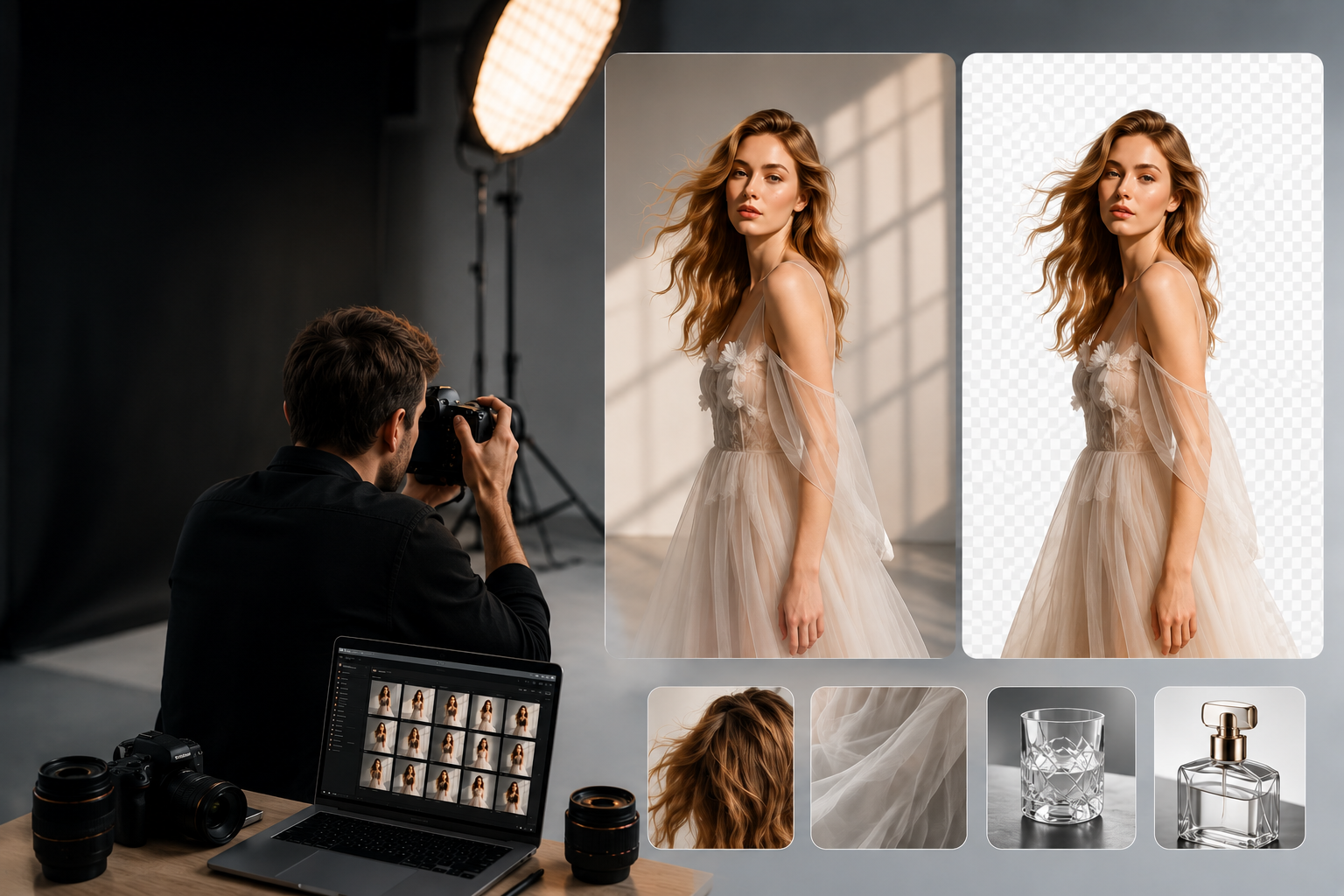 Professional background removal for portrait and studio photos