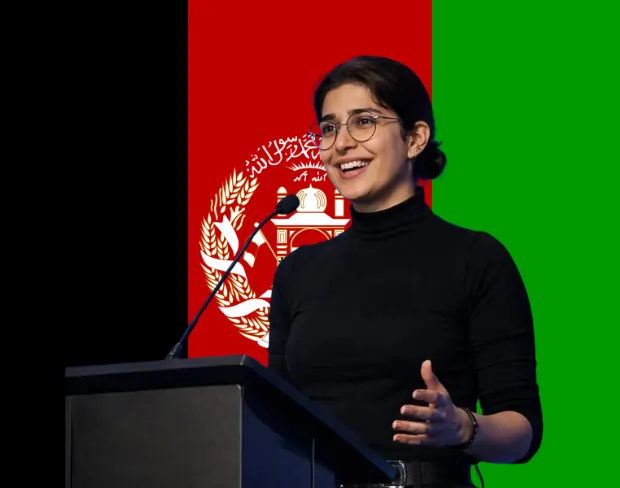 Family photo with AI-added afghanistan flag background using video background editor tool—ready for virtual or afghanistan flag background.