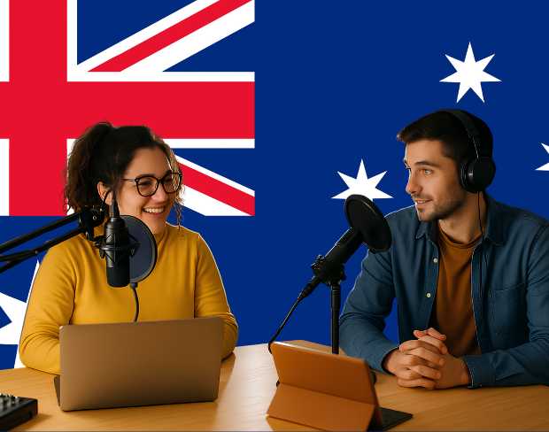 Bulk upload videos for batch australia flag background addition: man meditating, car, dog, child, auto australia flag background adder for creators.