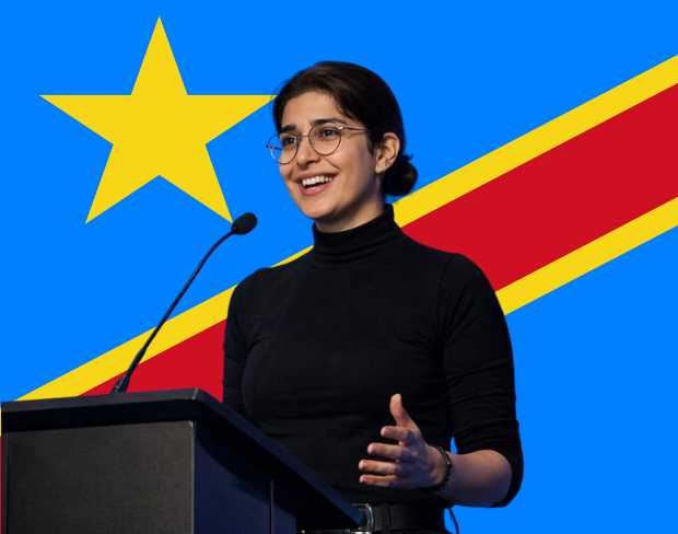 Family photo with AI-added congo flag background using video background editor tool—ready for virtual or congo flag background.