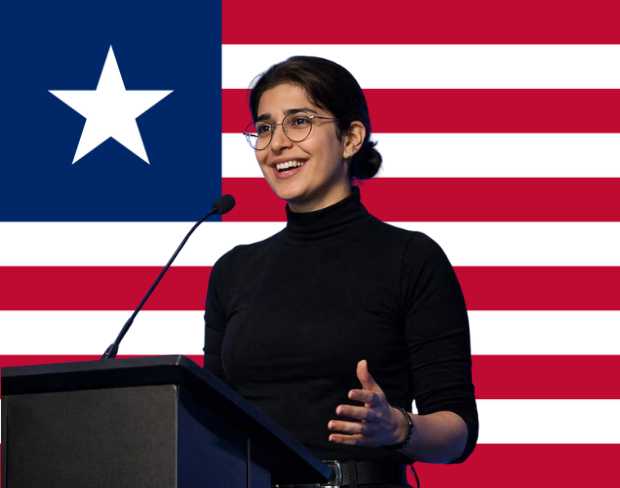 Family photo with AI-added liberia flag background using video background editor tool—ready for virtual or liberia flag background.