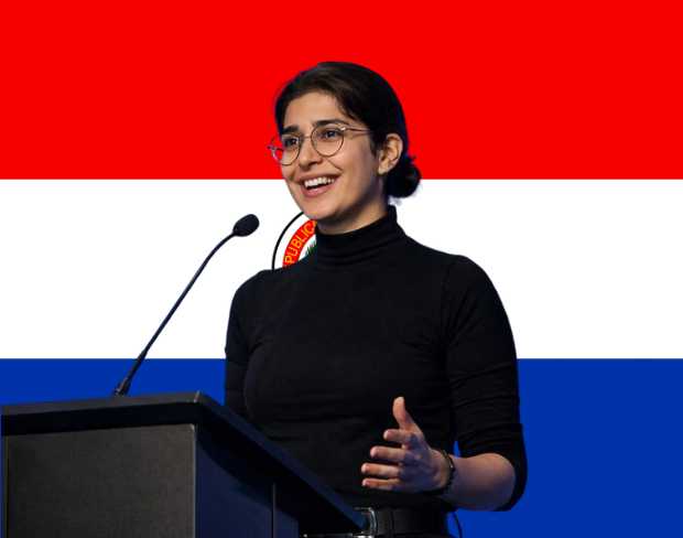 Family photo with AI-added paraguay flag background using video background editor tool—ready for virtual or paraguay flag background.