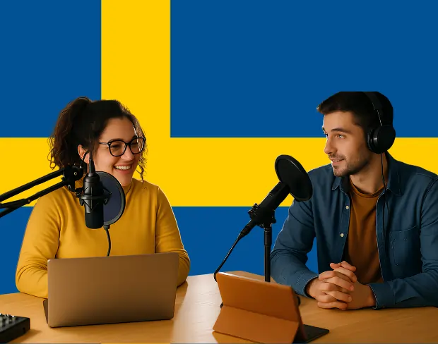 Bulk upload videos for batch sweden flag background addition: man meditating, car, dog, child, auto sweden flag background adder for creators.