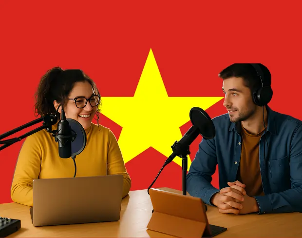 Bulk upload videos for batch vietnam flag background addition: man meditating, car, dog, child, auto vietnam flag background adder for creators.