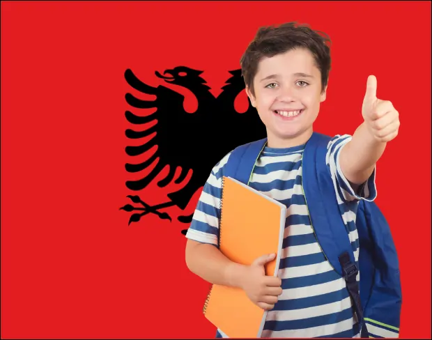 AI albania flag screen alternative for professional videos—add albania flag background without gear for social media, remote work, or video calls