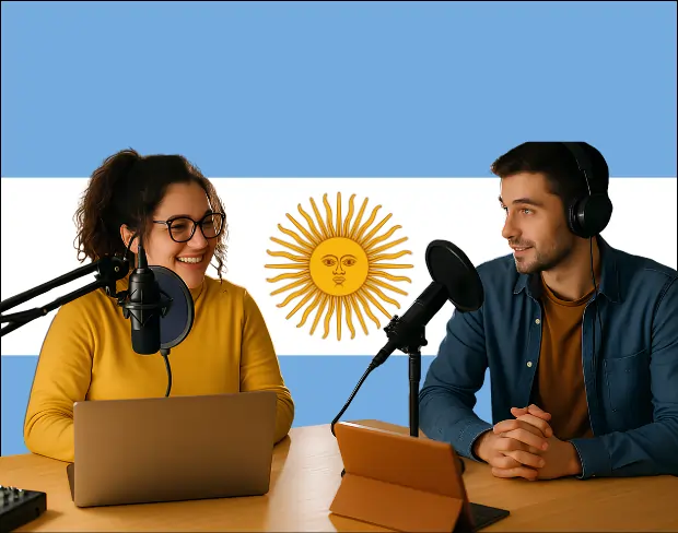 Bulk upload videos for batch argentina flag background addition: man meditating, car, dog, child, auto argentina flag background adder for creators.