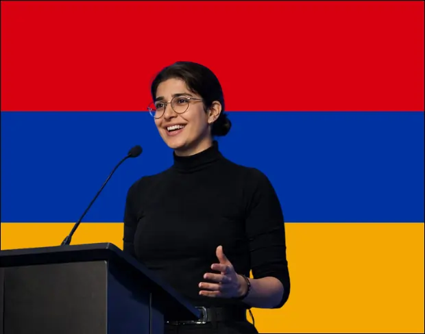 Family photo with AI-added armenia flag background using video background editor tool—ready for virtual or armenia flag background.