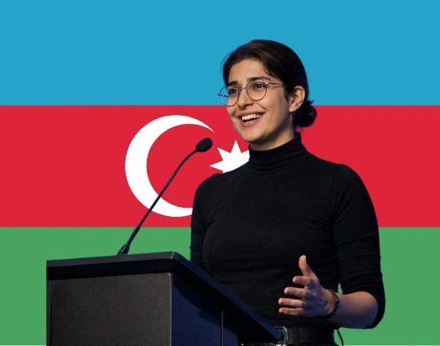 Family photo with AI-added azerbaijan flag background using video background editor tool—ready for virtual or azerbaijan flag background.