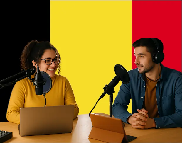 Bulk upload videos for batch belgium flag background addition: man meditating, car, dog, child, auto belgium flag background adder for creators.