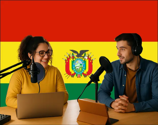 Bulk upload videos for batch bolivia flag background addition: man meditating, car, dog, child, auto bolivia flag background adder for creators.