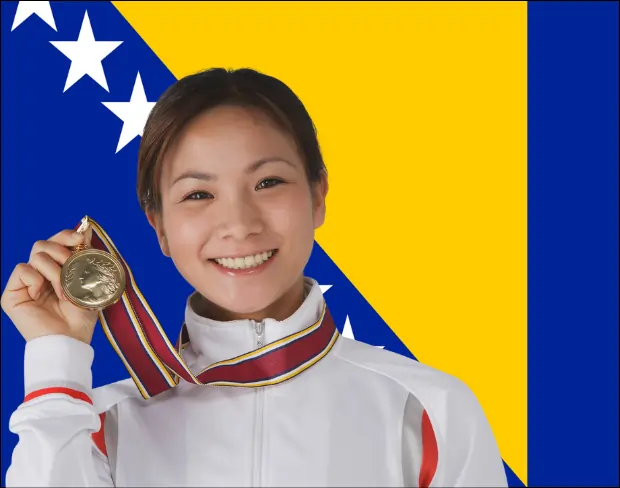 Add bosniaandherzegovina flag video background with AI—no green screen needed. Add virtual, bosniaandherzegovina flag, or custom backgrounds instantly.