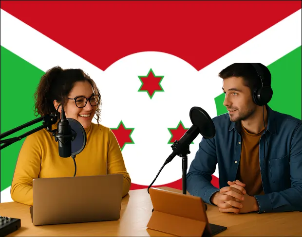 Bulk upload videos for batch burundi flag background addition: man meditating, car, dog, child, auto burundi flag background adder for creators.