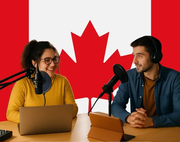Bulk upload videos for batch canada flag background addition: man meditating, car, dog, child, auto canada flag background adder for creators.