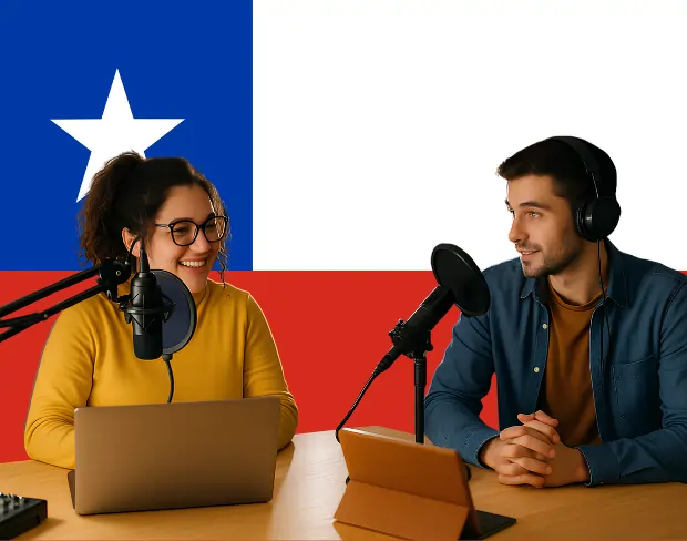 Bulk upload videos for batch chile flag background addition: man meditating, car, dog, child, auto chile flag background adder for creators.