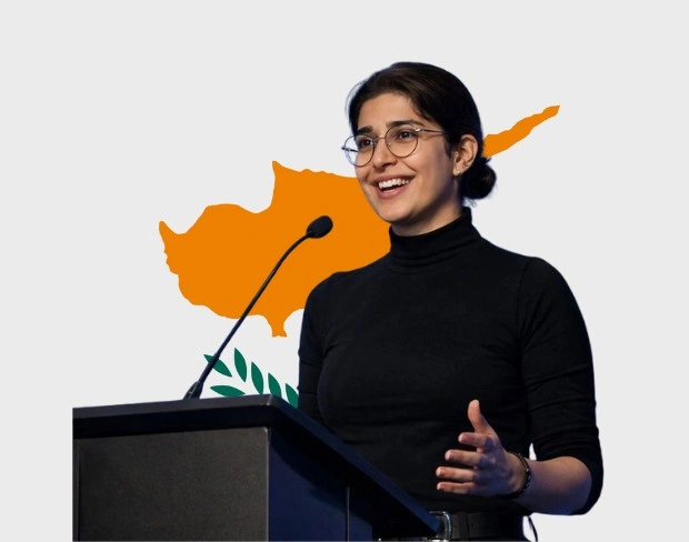 Family photo with AI-added cyprus flag background using video background editor tool—ready for virtual or cyprus flag background.