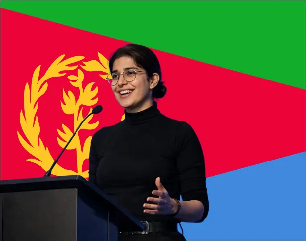 Family photo with AI-added eritrea flag background using video background editor tool—ready for virtual or eritrea flag background.