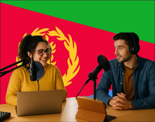 Bulk upload videos for batch eritrea flag background addition: man meditating, car, dog, child, auto eritrea flag background adder for creators.