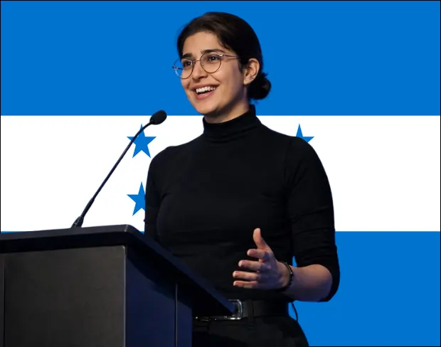 Family photo with AI-added honduras flag background using video background editor tool—ready for virtual or honduras flag background.