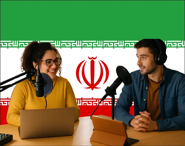 Bulk upload videos for batch iran flag background addition: man meditating, car, dog, child, auto iran flag background adder for creators.