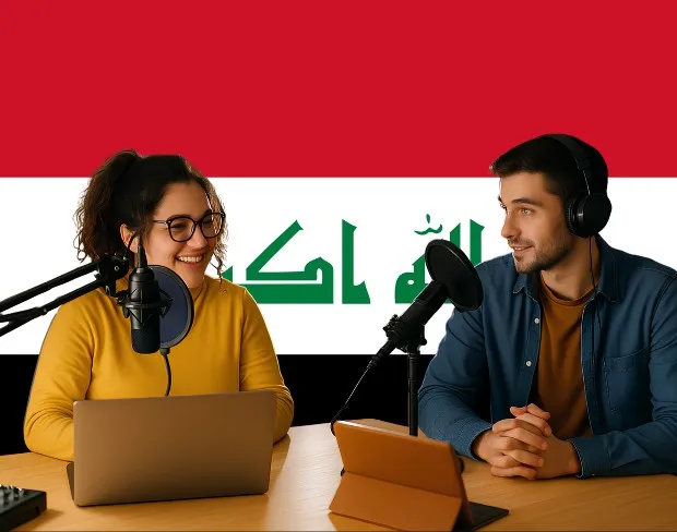 Bulk upload videos for batch iraq flag background addition: man meditating, car, dog, child, auto iraq flag background adder for creators.