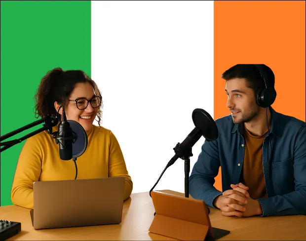 Bulk upload videos for batch ireland flag background addition: man meditating, car, dog, child, auto ireland flag background adder for creators.