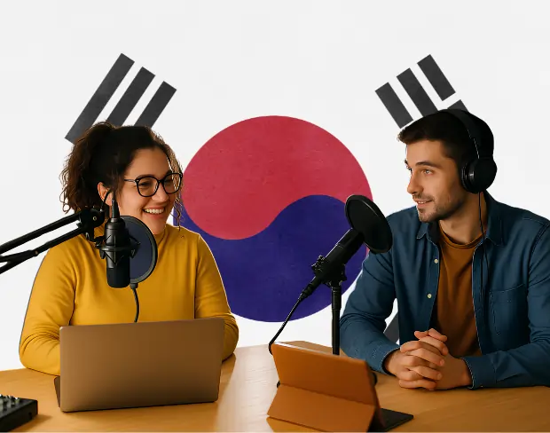 Bulk upload videos for batch southkorea flag background addition: man meditating, car, dog, child, auto southkorea flag background adder for creators.