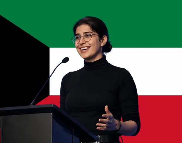 Family photo with AI-added kuwait flag background using video background editor tool—ready for virtual or kuwait flag background.