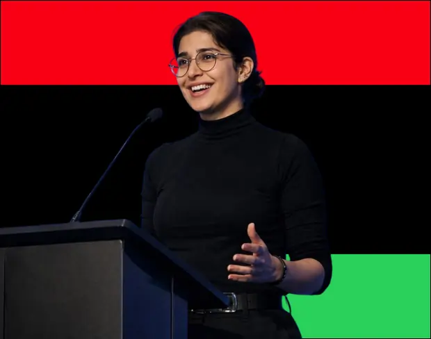 Family photo with AI-added libya flag background using video background editor tool—ready for virtual or libya flag background.