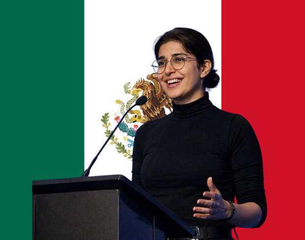 Family photo with AI-added mexico flag background using video background editor tool—ready for virtual or mexico flag background.