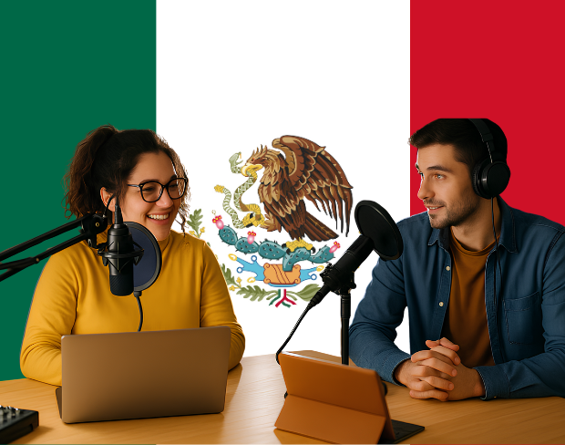 Bulk upload videos for batch mexico flag background addition: man meditating, car, dog, child, auto mexico flag background adder for creators.