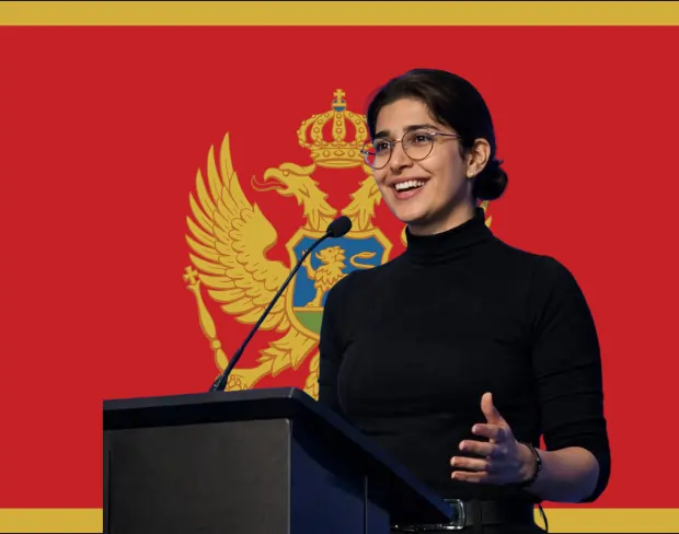 Family photo with AI-added montenegro flag background using video background editor tool—ready for virtual or montenegro flag background.