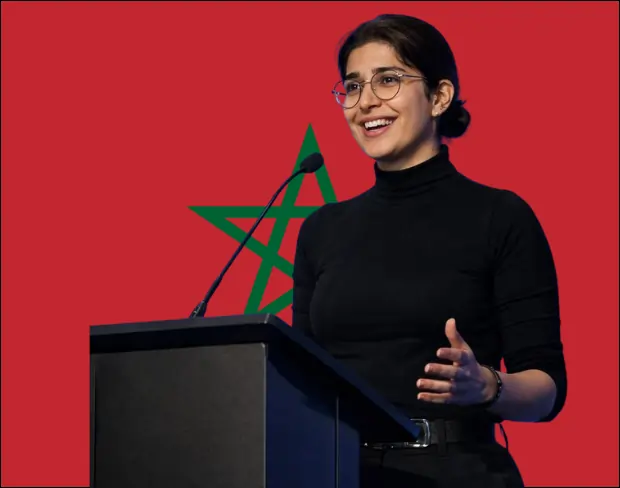 Family photo with AI-added morocco flag background using video background editor tool—ready for virtual or morocco flag background.