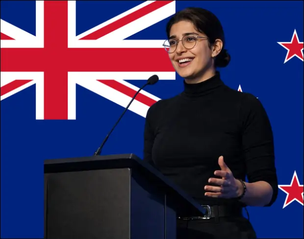 Family photo with AI-added newzealand flag background using video background editor tool—ready for virtual or newzealand flag background.