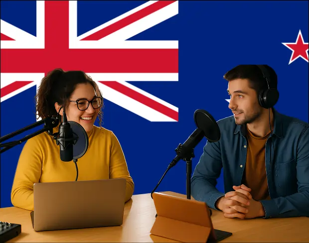 Bulk upload videos for batch newzealand flag background addition: man meditating, car, dog, child, auto newzealand flag background adder for creators.