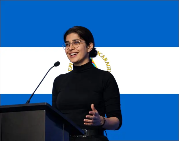 Family photo with AI-added nicaragua flag background using video background editor tool—ready for virtual or nicaragua flag background.