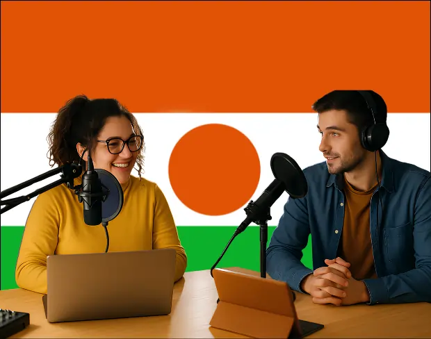 AI niger flag screen alternative for professional videos—add niger flag background without gear for social media, remote work, or video calls