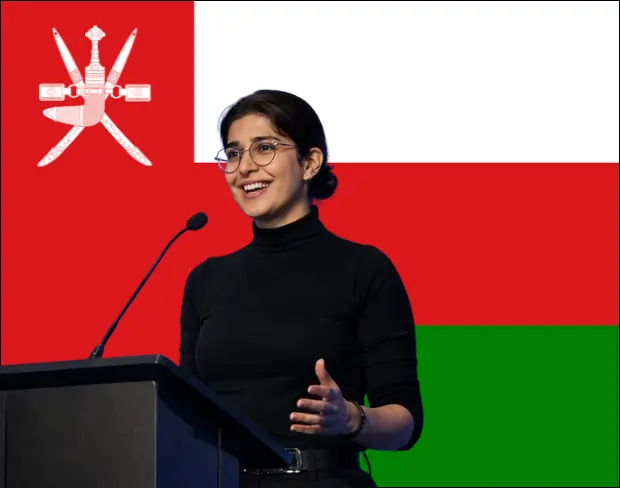 Family photo with AI-added oman flag background using video background editor tool—ready for virtual or oman flag background.