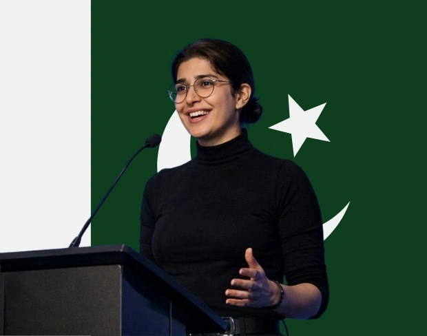 Family photo with AI-added pakistan flag background using video background editor tool—ready for virtual or pakistan flag background.
