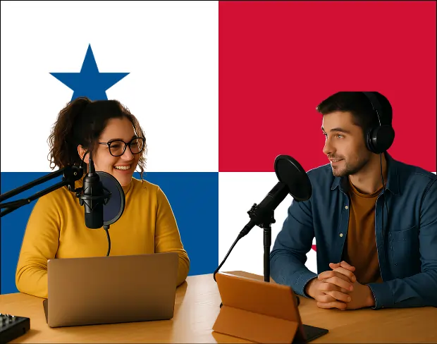 Bulk upload videos for batch panama flag background addition: man meditating, car, dog, child, auto panama flag background adder for creators.