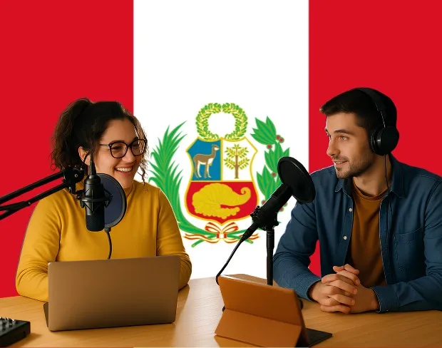 Bulk upload videos for batch peru flag background addition: man meditating, car, dog, child, auto peru flag background adder for creators.