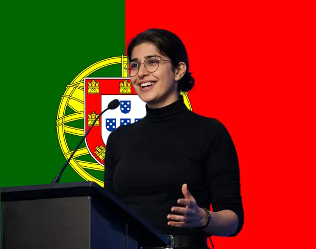 Family photo with AI-added portugal flag background using video background editor tool—ready for virtual or portugal flag background.