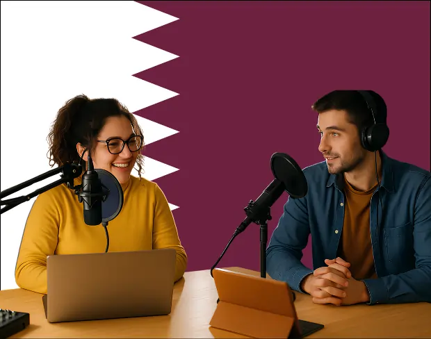 Bulk upload videos for batch qatar flag background addition: man meditating, car, dog, child, auto qatar flag background adder for creators.
