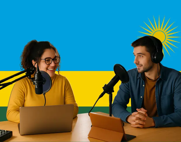 Bulk upload videos for batch rwanda flag background addition: man meditating, car, dog, child, auto rwanda flag background adder for creators.