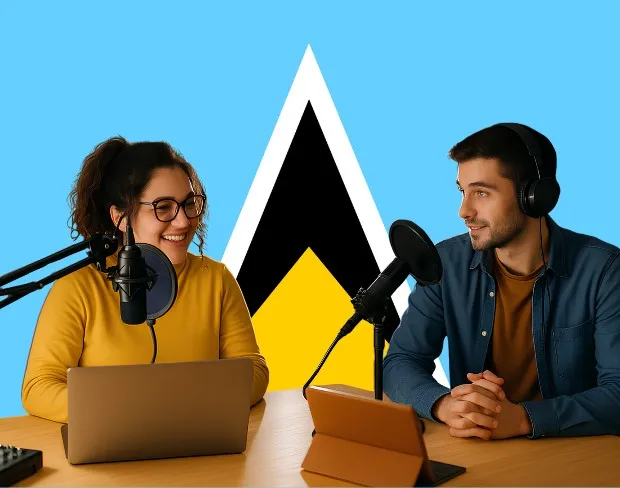 Bulk upload videos for batch saintlucia flag background addition: man meditating, car, dog, child, auto saintlucia flag background adder for creators.