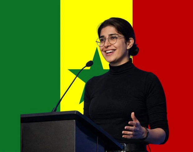 Family photo with AI-added senegal flag background using video background editor tool—ready for virtual or senegal flag background.