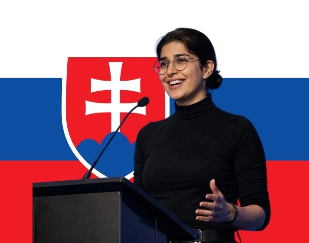 Family photo with AI-added slovakia flag background using video background editor tool—ready for virtual or slovakia flag background.